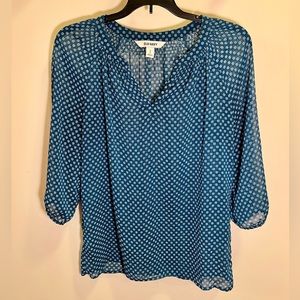 Old Navy Turquoise sheer blouse